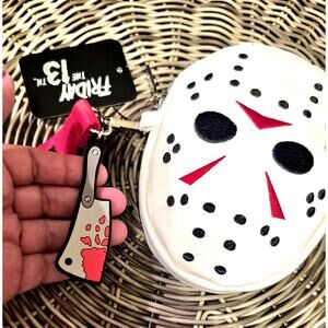 Jason Voorhees Mask Coin purse wallet machete knife Friday the 13th Purse charm